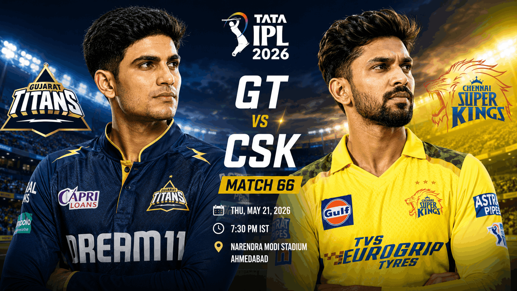 GT vs CSK Match Preview: क्या  चेन्नई दिखाएगी आखिरी बार “चैंपियन वाली वापसी”?